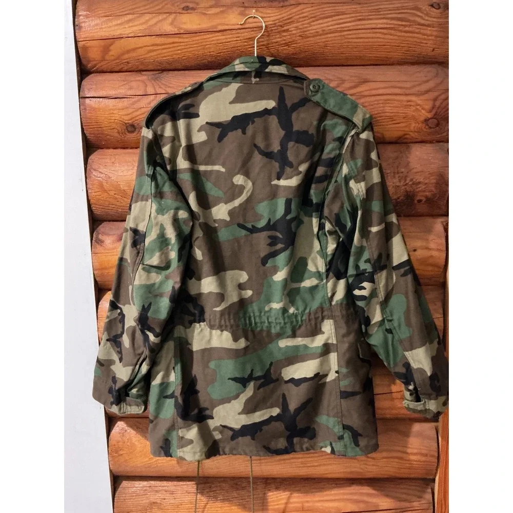 Alpha Industries US Army M-65 Field Jacket Woodland Camo Small Long M65 Military